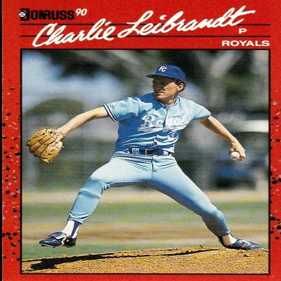 Charlie Leibrandt (KC Royals) 1989 Leaf/Donruss '90 Series Card - Number 208 - Picture 1 of 2